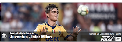Pari sportif Juventus Inter milan