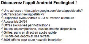 Feelingbet Android app