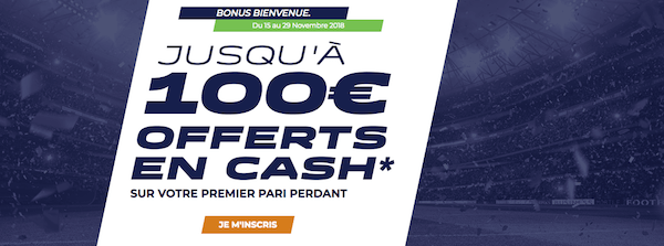 100 euros en cash pour votre premier pari chez ParionsSport en ligne