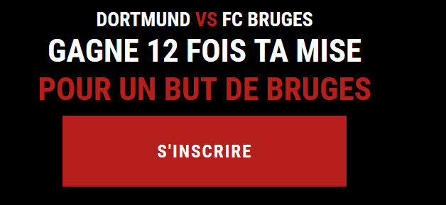 Ladbrokes : gagnez 12 fois votre mise si Bruges marque contre Dortmund 