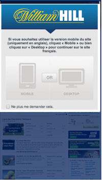 Version mobile William Hill