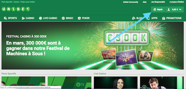 Depot unibet