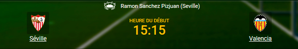 Les meilleures cotes vous attendent pour Séville - Valence chez 1xBet