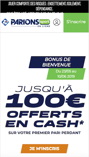 ParionsSport bonus sur mobile