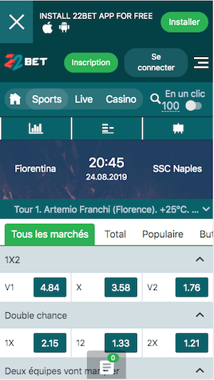 fiorentina Naples 22Bet
