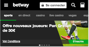 bonus Betway de bienvenue pour Afrique