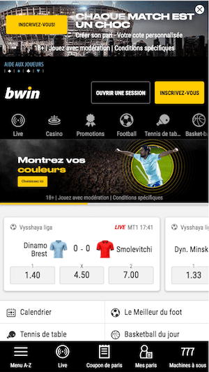 Accueil bwin belgique