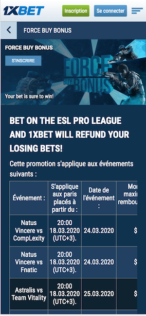 bonus csgo 1xbet