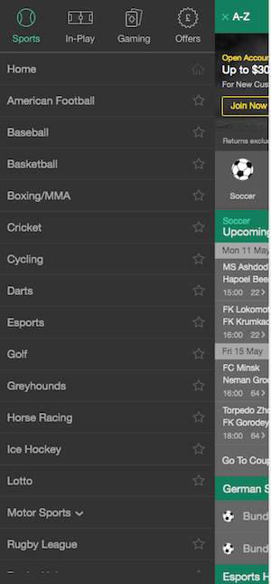 menu bet365