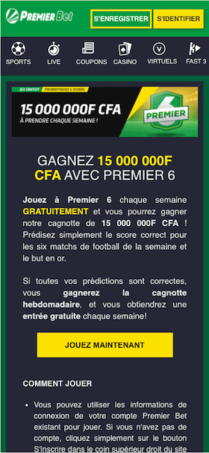 cagnotte premier bet