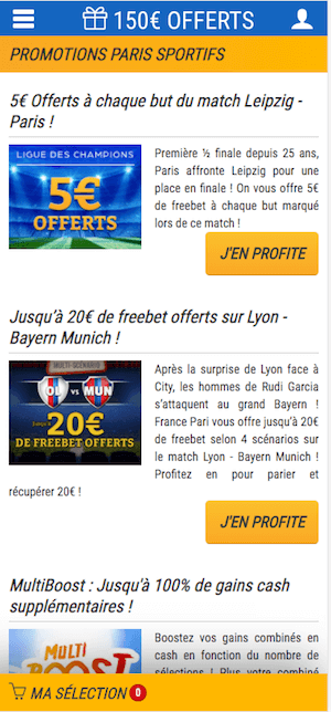 france pari promo