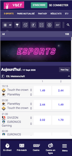 vebt esport mobile