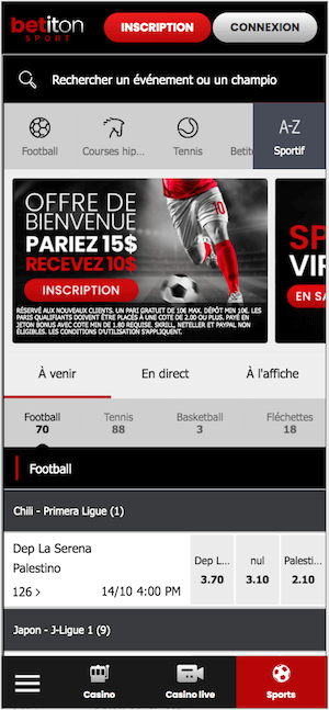 betiton sur mobile