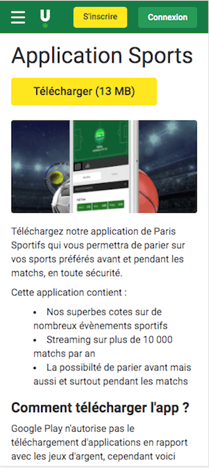 telecharger unibet app