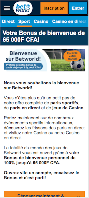 betworld inscription