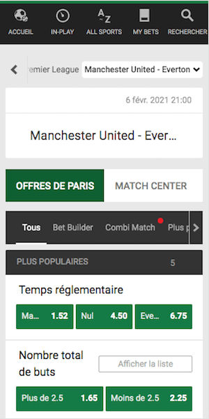 manchester united everton unibet