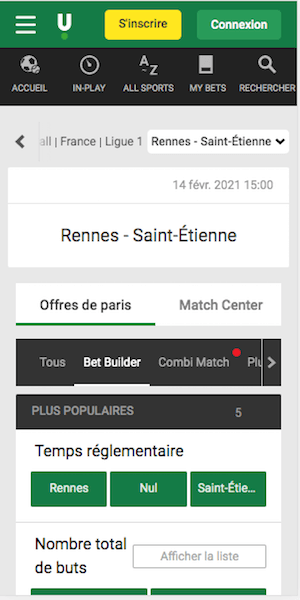 cotes rennes vs st etienne