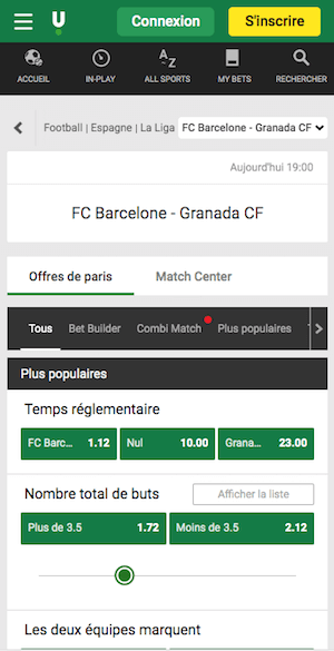 cotes barca vs grenada