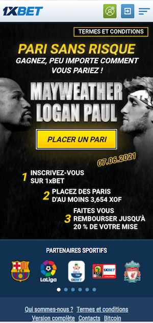 promo paris sportif mayweather vs logan 