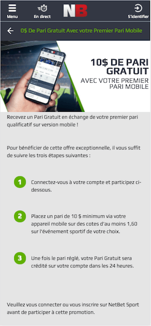 netbet pari gratuit