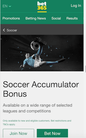 bet365 promo accumulateur