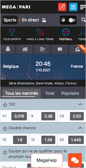 cotes belgique vs france