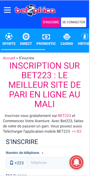 bet223 inscription