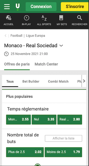 cotes monaco vs real sociedad