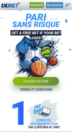 promo pari sans risque 1xbet