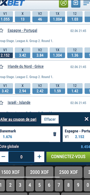 comment parier sur l app 1xbet