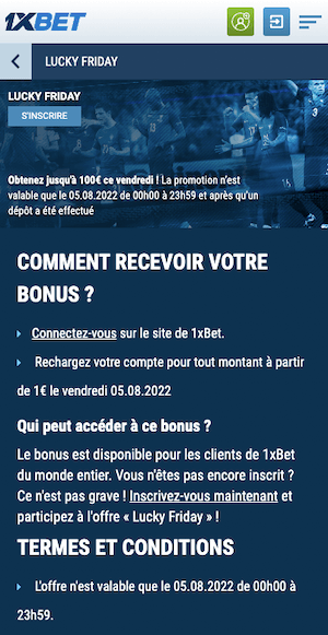 1xbet promo 5 aout 2022