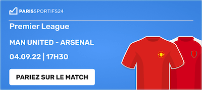 parier man united vs arsenal 2022
