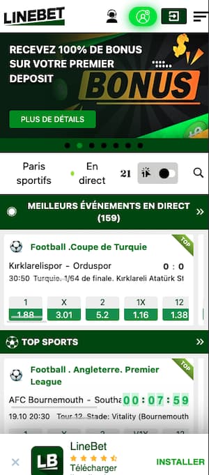 Linebet mobile version