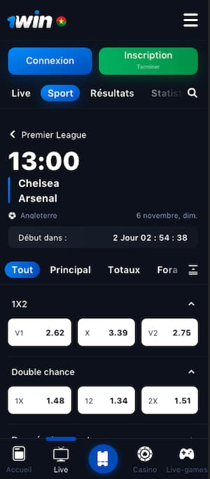 cotes chelsea arsenal 06 nov 2022