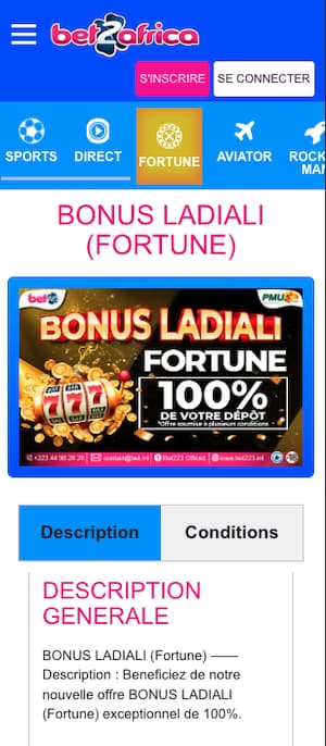 Bet223 casino bonus sur mobile