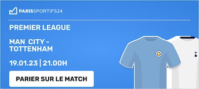 parier man city vs tottenham