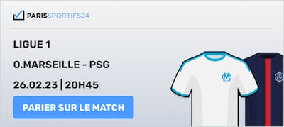 cotes marseille psg le 26 fevrier 2023