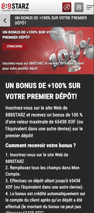 888starz bonus bienvenue