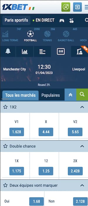 meilleures cotes man city vs liverpool 