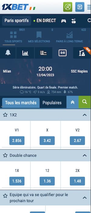 cotes milan vs naples