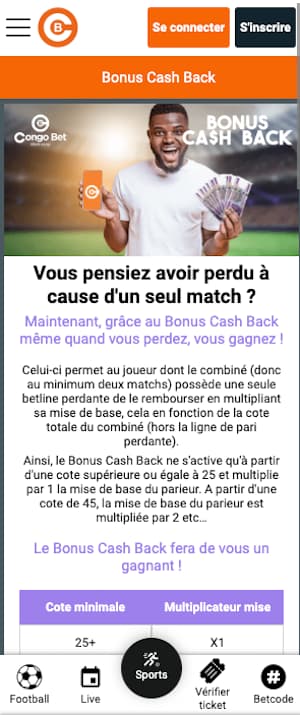 promo congo bet qui perd gagne