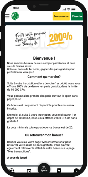 Sunubet bonus bienvenue