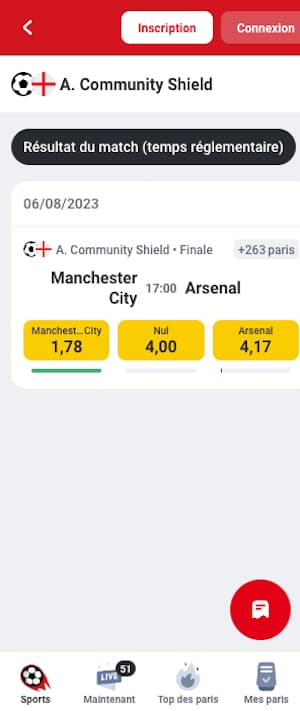 cotes man city vs arsenal