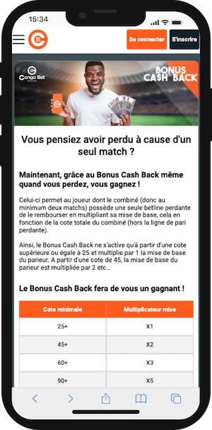 congo bet cash back promo