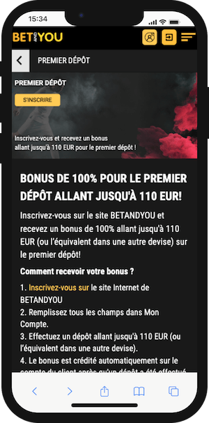 bonus betandyou de bienvenue