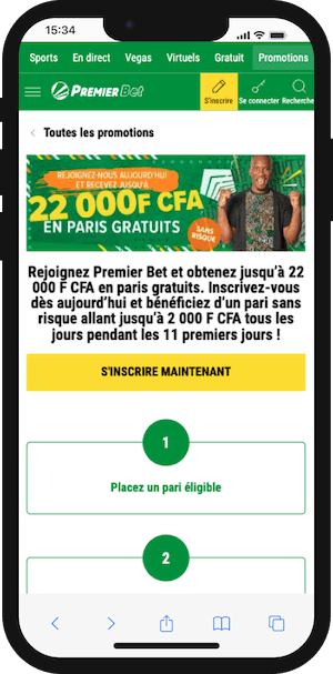 premier bet benin bonus de bienvenue