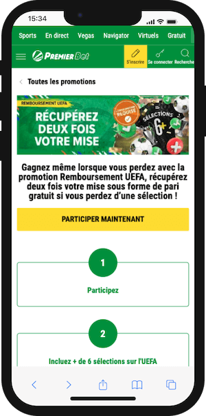 promo uefa avec premier bet