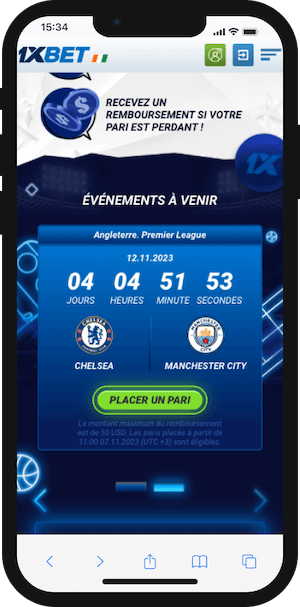 promo sans risque chelsea vs man city 1xbet