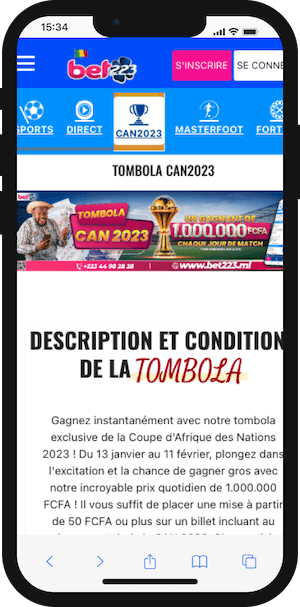 tombola can promo sur bet223