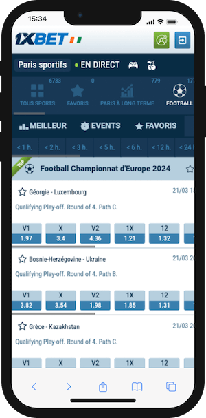 parier euro 2024 sur 1xbet